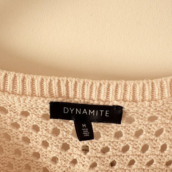 Dynamite Crochet Set Tank + Pants Bundle  Beige Cream Size Small - Picture 7 of 9